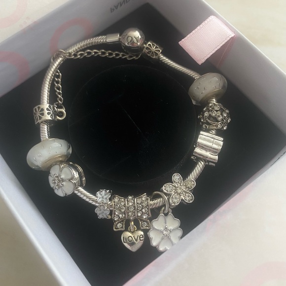 Pandora Silver Snake Chain Charm Bracelet - Picture 2 of 3